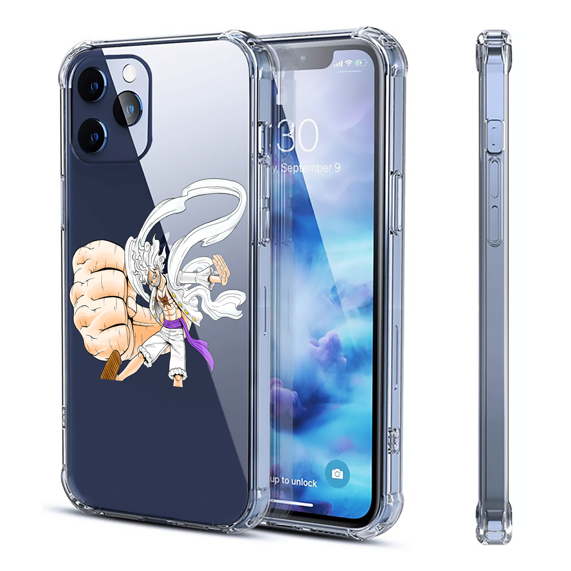 （画像用） ワンピース モンキー・D・ルフィ ONE PIECE Monkey D. Luffy 【iPhone 12シリーズ対応】透明スマホケース（クリアソフトケース）